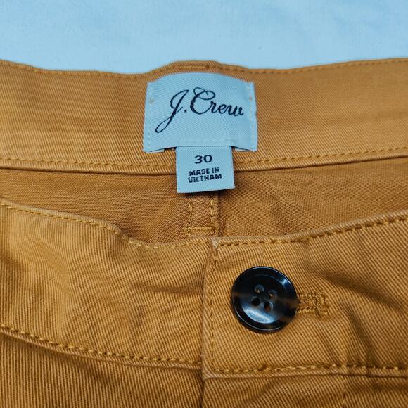 J. Crew Full Length Wide Leg Chino Trousers Camel Brown High Rise 30 Preppy - Picture 8 of 15